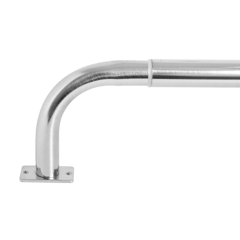 Meriville 1Inch Diameter Wrap Around Blackout Curtain Rod 28Inch to 48Inch Satin Nickel Finish
