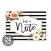 Canopy Street Black Stripe Floral And Faux Glitter Note Cards 24 Just A Note CardsAll Occasion Greeting Cards 3 12 x 4 78 Floral Cards - Image 4