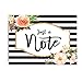Canopy Street Black Stripe Floral And Faux Glitter Note Cards 24 Just A Note CardsAll Occasion Greeting Cards 3 12 x 4 78 Floral Cards - Image 1