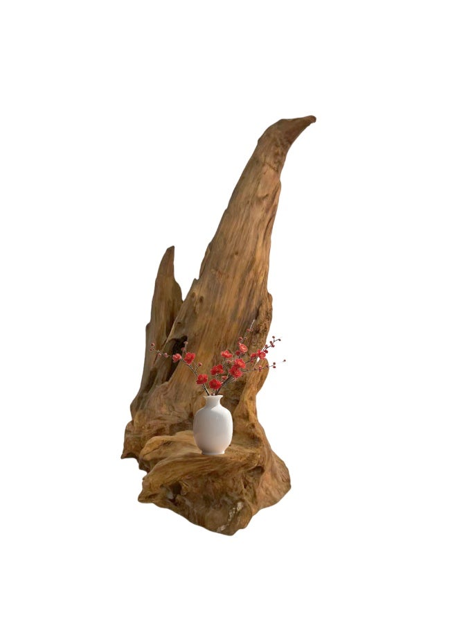 قطعة ديكور من الخشب المت driftwood الطبيعي بطول 70 سم – ديكور حوض السمك | تمثال خشبي ريفي فريد للمنزل والحديقة والتيراريوم | قاعدة عرض من الخشب الجذري للزهور والنباتات وتنسيق حوض السمك - Image 1