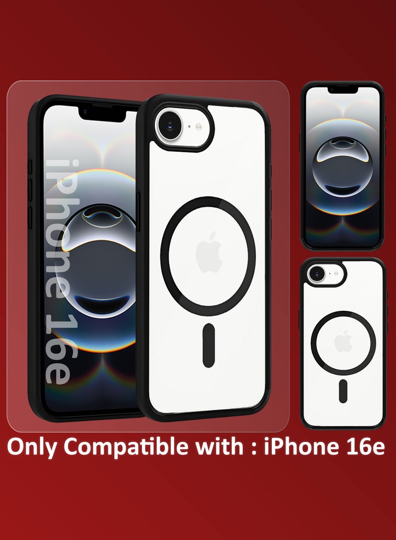 CATANES iPhone 16E Case Cover Ultra Durable MagSafe Shockproof Slim and Scratch Resistant Premium MagSafe Case - White/Black - Image 5