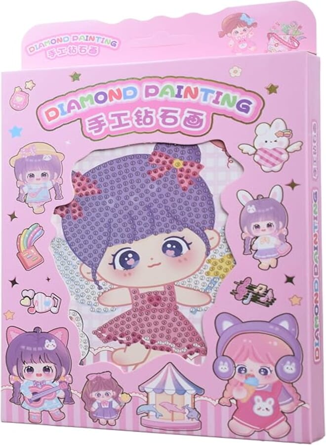 Cute Melodi Framed Diamond Painting Craft Kit - Multicolor 