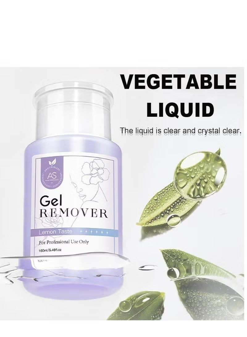 AS Gel Nail Polish Remover, Fast Nail Polish Gel Remover, Nail Polish Remover, Professional Gel Nail Polish Remover, Easily and Quickly Removes Nail Polish In 3-5 Minutes Without Damaging Nails 160ml - Image 4
