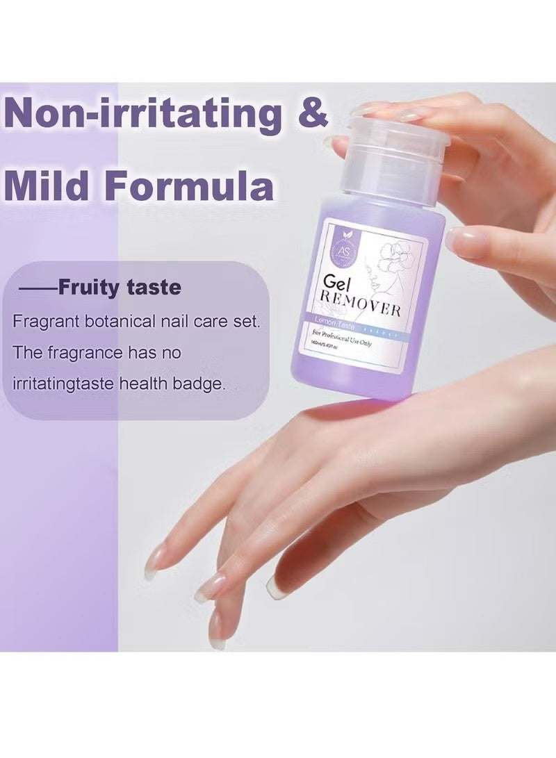 AS Gel Nail Polish Remover, Fast Nail Polish Gel Remover, Nail Polish Remover, Professional Gel Nail Polish Remover, Easily and Quickly Removes Nail Polish In 3-5 Minutes Without Damaging Nails 160ml - Image 5