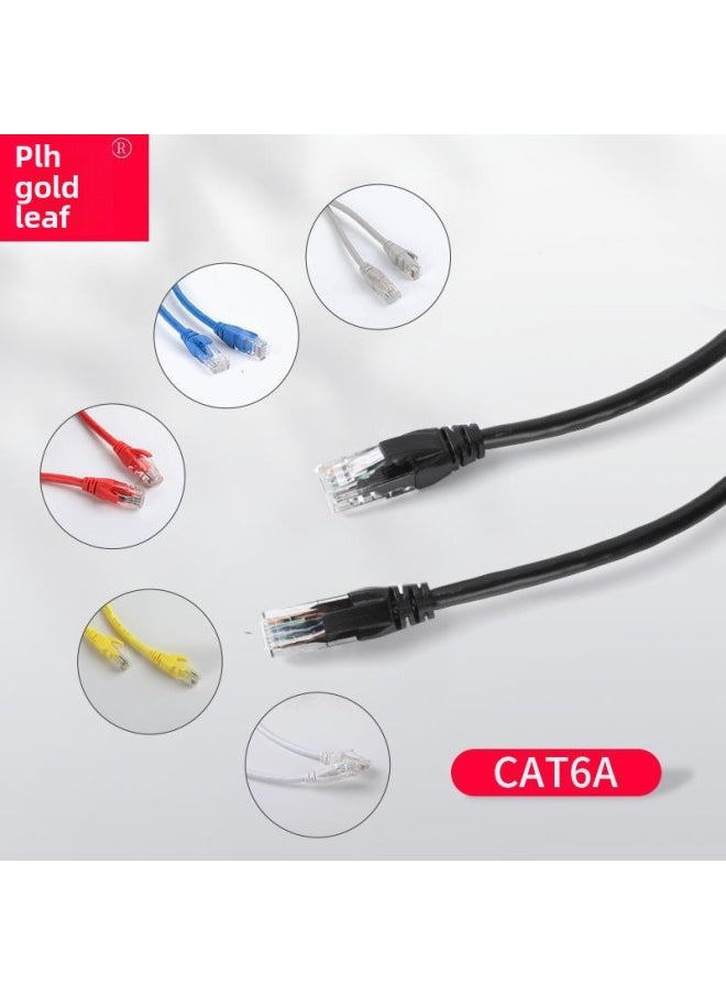 Manufacturers CAT6A Super Six Types Of Finished Network Cable Computer Jumper Network Jumper CAT6E Router Broadband Connection Line-Color:Red-Line Length:Crystal Head