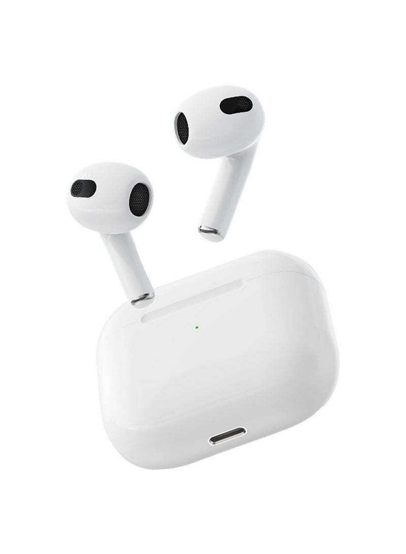 RSILOU- R3023 True Wireless Stereo Earphones | 5.5 Hours Playback | 13mm Dynamic Driver | Bluetooth 5.3 | Deep Bass & Clear Sound | Compact Charging Case (White) - Image 2