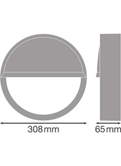 LEDVANCE Ledvance Surface Bulkhead Eyelid, 250 mm Diameter, White  - Image 2
