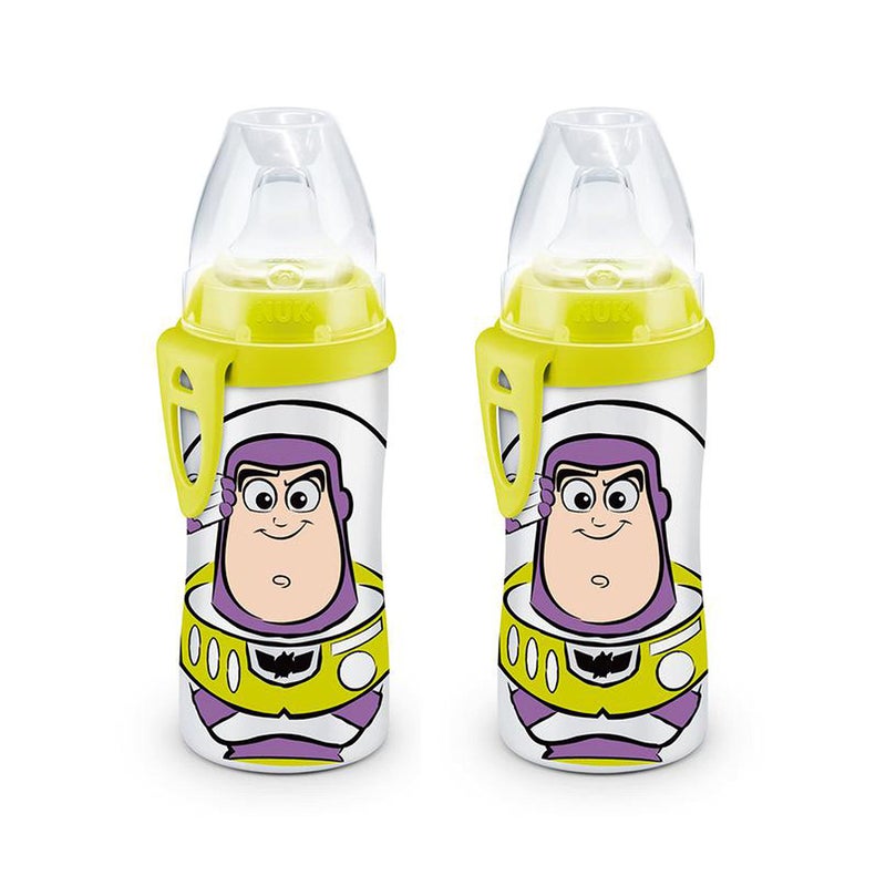 NUK Buzz Lightyear Active Cup, 10 Oz, 2-Pack - BPA Free, Spill Proof Sippy Cup - Image 1
