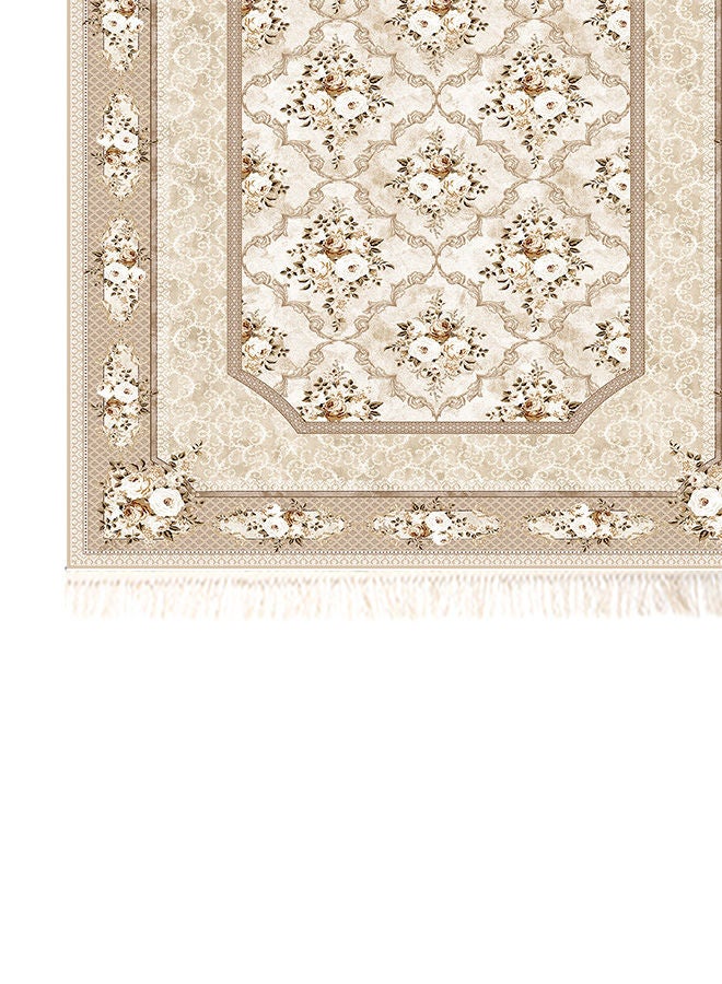 In-House Wooded Design Turkish Rectangular Decorative Carpet - Brown - Image 4