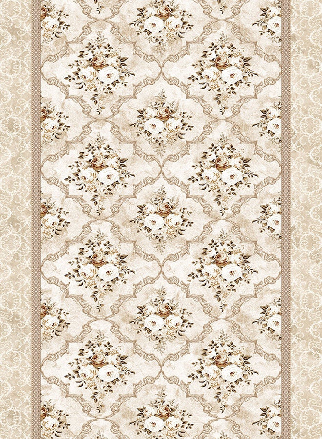 In-House Wooded Design Turkish Rectangular Decorative Carpet - Brown - Image 5