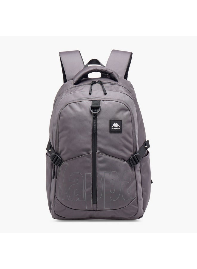 Kappa Unisex Logo Print Backpack with Adjustable Straps and Zip Closure - 17x35x48 cm - Image 1