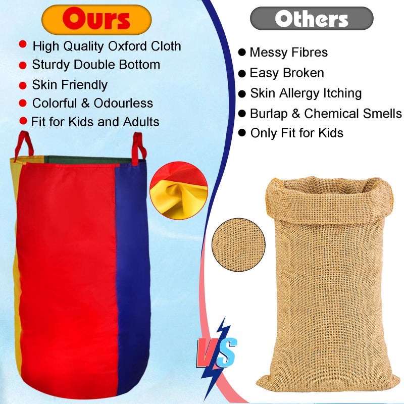 CWLAKON 6 Pack Potato Sack Race Bags for Kids Adults Family Outdoor Field Day Birthday Party Games - Image 3