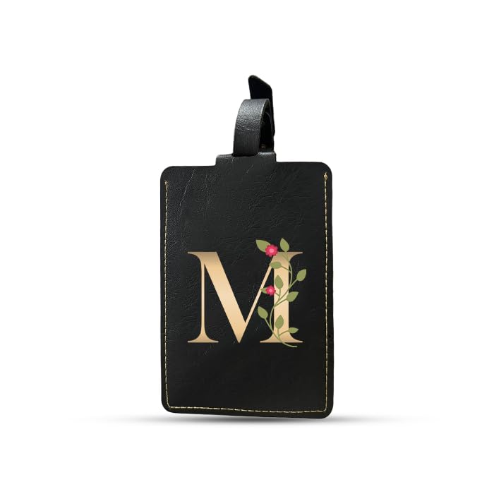 The Messy Corner Blossom |Personalized Luggage Tag| – Travel ID Tag with |Alphabet Initial| | Bag & Backpack Identifier for Men & Women | Unisex Travel Gift | S - Image 1
