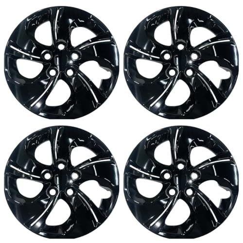 WEISIGAO 4-Pack Hubcaps Fit for 2006-2011 Honda Civic; Wheel Rim Covers Compatible with 2013-2015 Honda Civic 15'' Steel Wheel (Glossy Black) - Image 1
