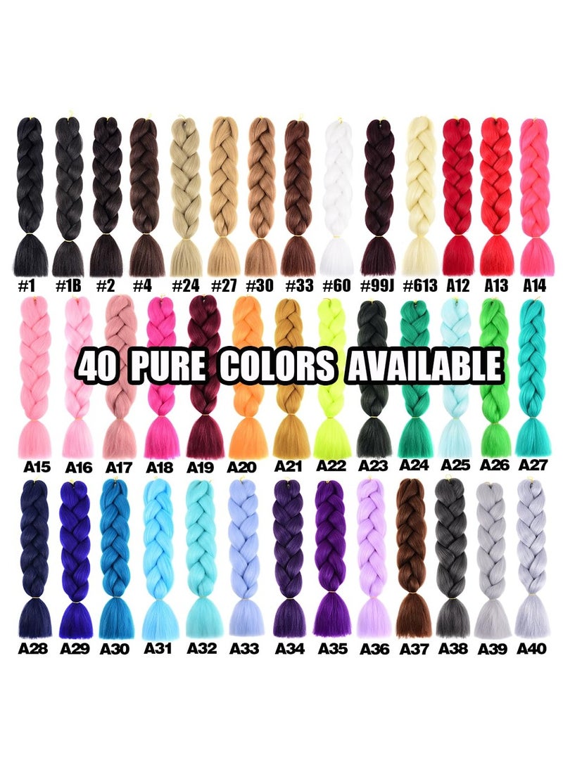 Estelle African braids Hair Extension,Crochet Braiding Hair Extensions Synthetic Braiding Hair High Temperature Synthetic Fiber Yaki Jumbo Braiding Hair (color 24, 3pcs) - Image 4