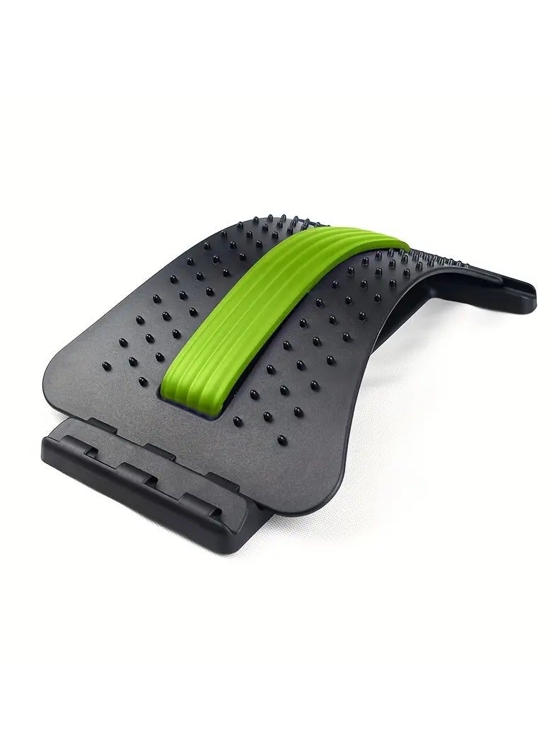 1pc Lumbar Spine Stretching Device, Adjustable Yoga Back Support Relaxer, Workout Equipment For Body Massage, Back Opening, Pilates, Hunchback Spine Correction