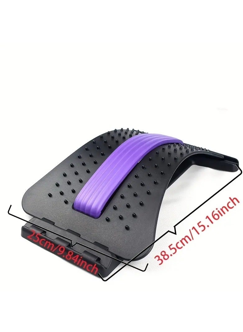 1pc Lumbar Spine Stretching Device, Adjustable Yoga Back Support Relaxer, Workout Equipment For Body Massage, Back Opening, Pilates, Hunchback Spine Correction