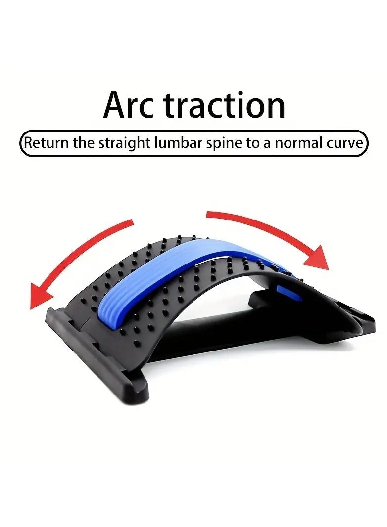 1pc Lumbar Spine Stretching Device, Adjustable Yoga Back Support Relaxer, Workout Equipment For Body Massage, Back Opening, Pilates, Hunchback Spine Correction