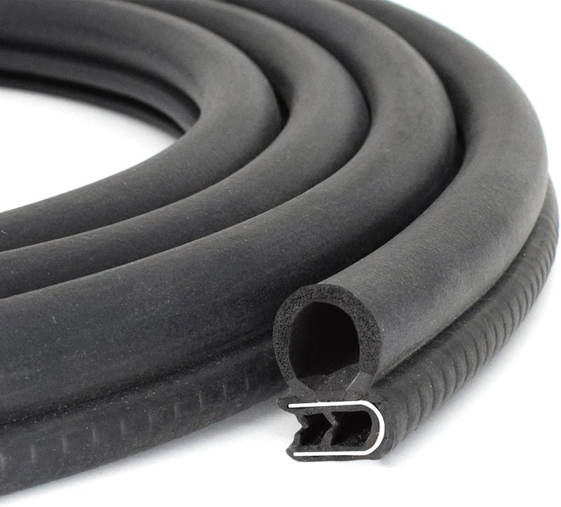 Tintvent Rubber Edge Trim 23Ft Car Door Seal Strip with Side Bulb - Universal Fit for Vehicles - Image 1