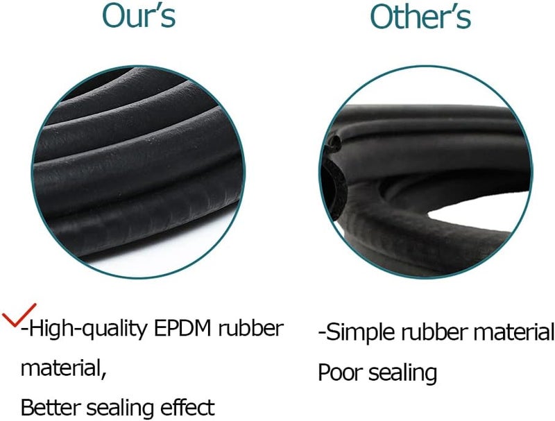 Tintvent Rubber Edge Trim 23Ft Car Door Seal Strip with Side Bulb - Universal Fit for Vehicles - Image 5