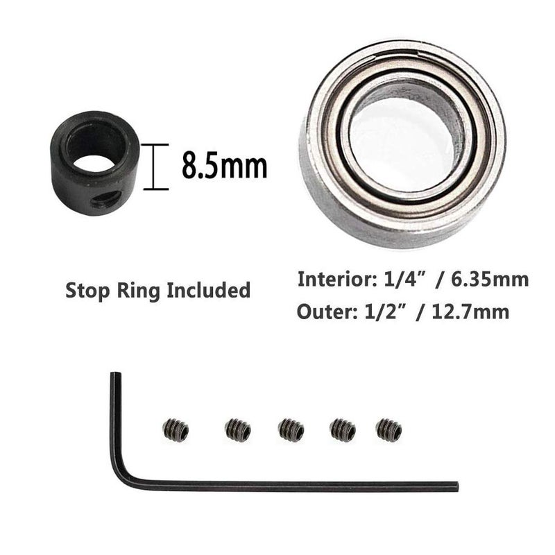 Eyech 5 قطع 14 بوصة الشنكل مع مجموعة ملحقات المحامل كرات المحامل لبت التوجيه الداخلية 635 مم الخارجية 127 مم - Image 3