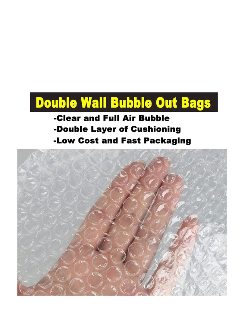 Clear Bubble Out Bag and Pouches Protective Bubble Pouch Double Walled Cushioning Bags Thickening Shockproof Foam Bags for Shipping Storage and Moving - Image 3
