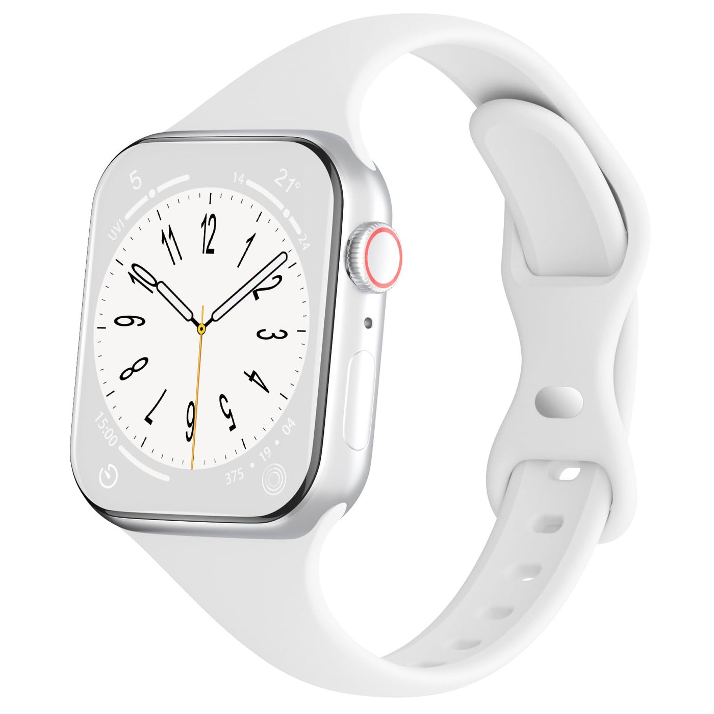 DYKEISS Sport Slim Silicone Band Compatible for Apple Watch Band 38mm 42mm 40mm 44mm 41mm 45mm 49mm, Thin Soft Narrow Replacement Strap Wristband for iWatch Ultra Series 8/7/SE/6/5/4/3/2/1 Women Men