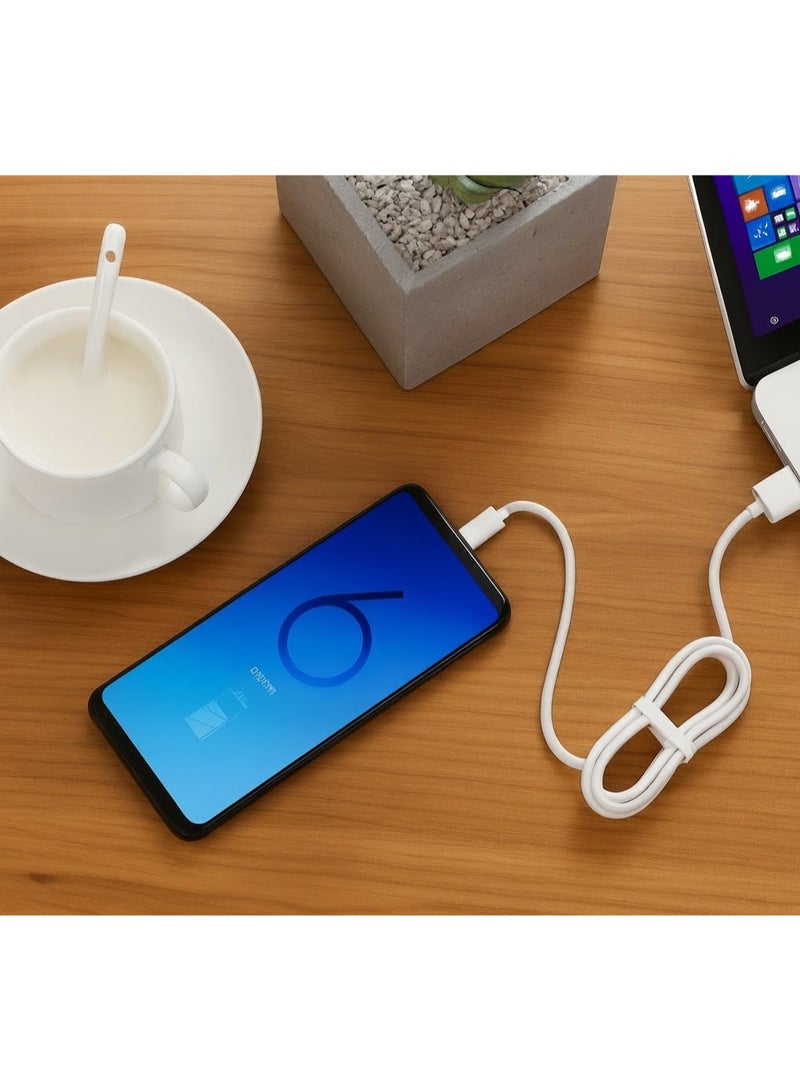 فونينج كابل شحن FONENG X23 VOOC Flash Charge مايكرو 5A بطول 1 متر – شحن فلاش سريع – لون أبيض - Image 2