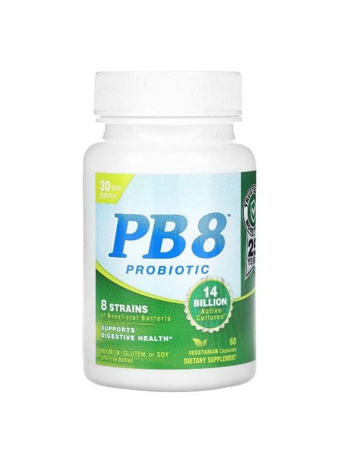 Nutrition Now Nutrition Now, PB 8™ Probiotic, 14 Billion, 60 Vegetarian Capsules (7 Billion per Capsule)  - Image 1