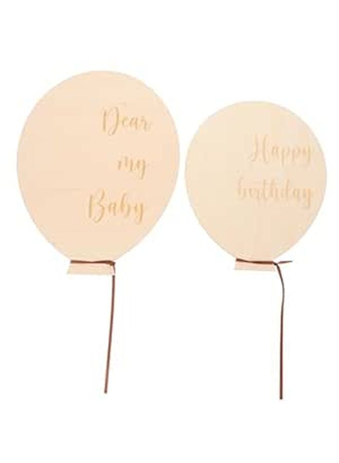 2Pcs Wooden Monthly Growth Cards For Newborn Photography And Milestone Signs - Image 1