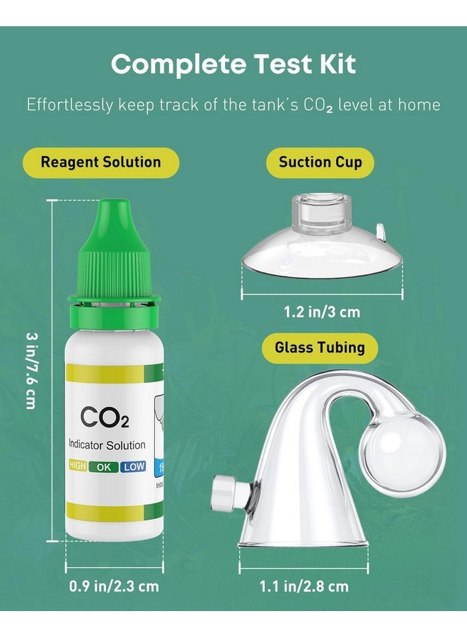 Pawfly Glass CO2 Drop Checker for Aquarium CO2 Indicator for Planted Fish Tank CO2 Monitor Kit with Solution & Suction Cups CO2 Detector Aquarium CO2 Tester Fish Tank Carbon Dioxide Checker - Image 4