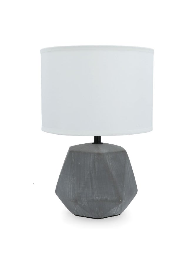 Micasa 60W E27 Elegant Design Sturdy Ceramic Table Lamp Grey and White - Image 1