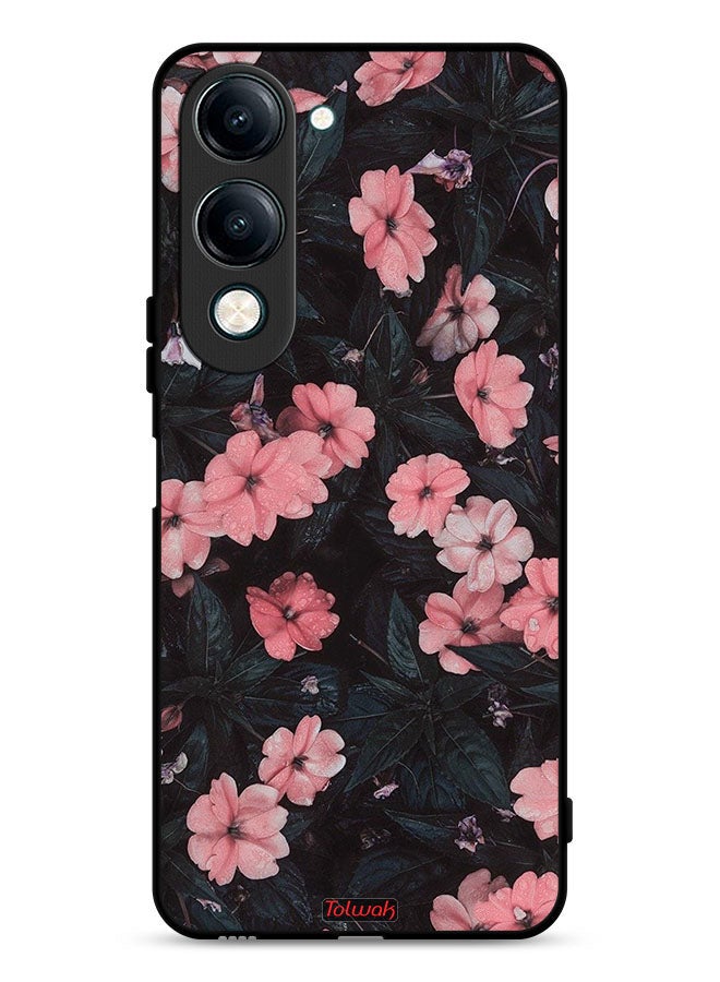 Tolwak vivo Y29s Protective Case Cover Peach Small Roses - Image 1