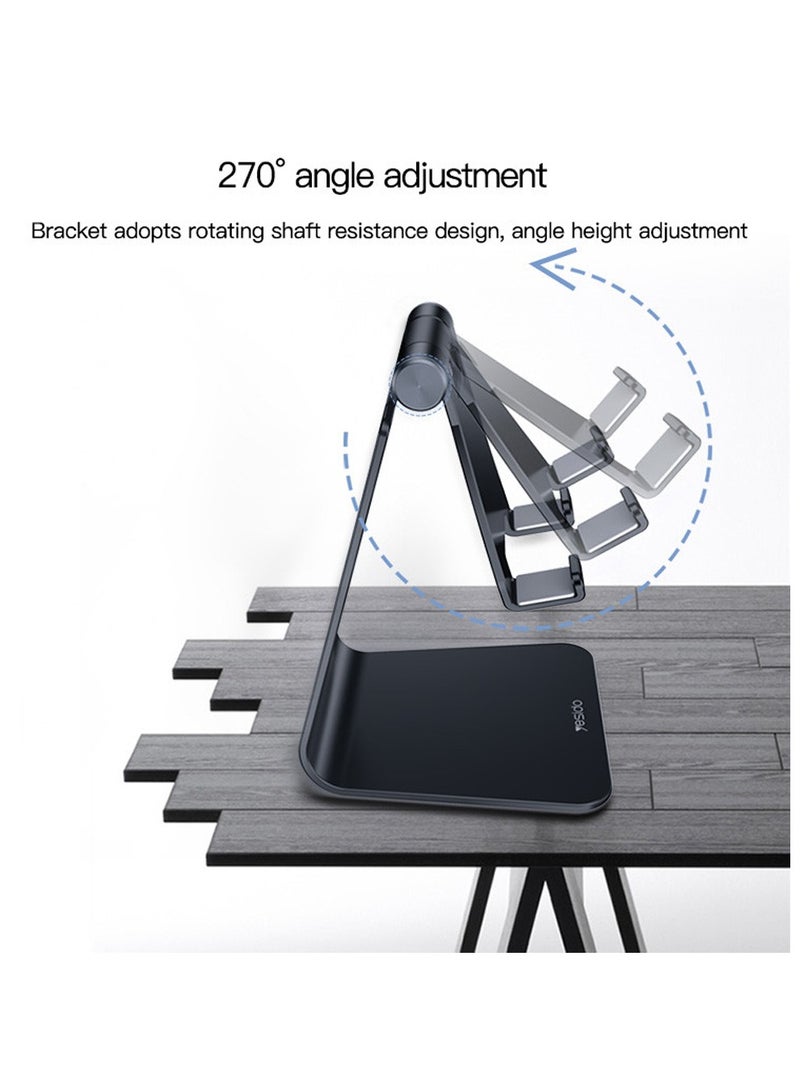 Yesido C96 Desktop Holder Display Aluminium Table Adjustable Flexible Desktop Desk Tablet Mobile Phone Holder Black - Image 3