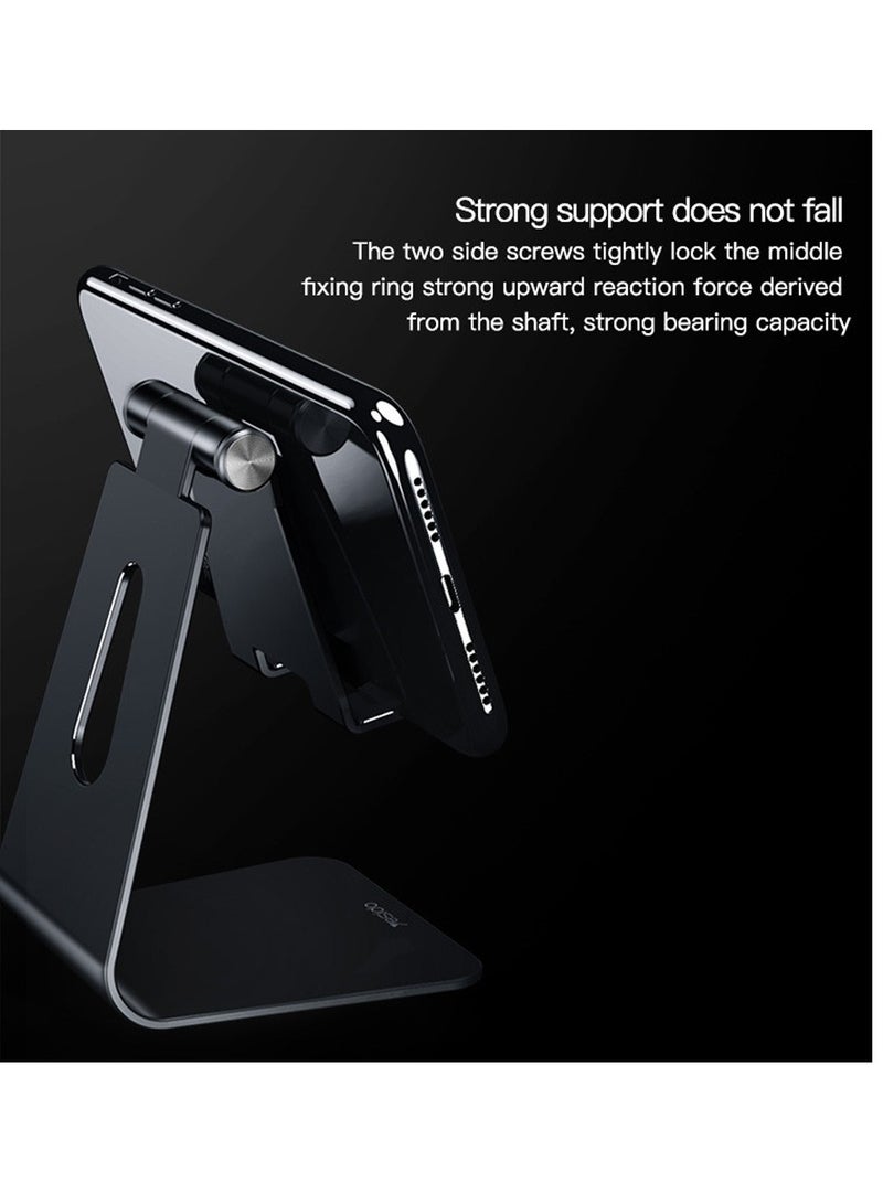 Yesido C96 Desktop Holder Display Aluminium Table Adjustable Flexible Desktop Desk Tablet Mobile Phone Holder Black - Image 4