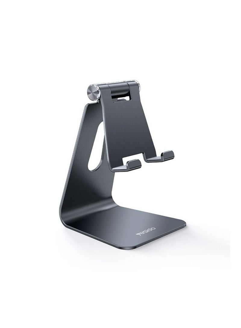 Yesido C96 Desktop Holder Display Aluminium Table Adjustable Flexible Desktop Desk Tablet Mobile Phone Holder Black - Image 1