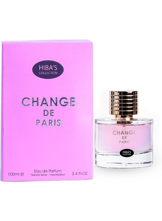 هيبا'ز كوليكشن عطر تشينج دي باريس للنساء - بخاخ طبيعي، 100 مل (3.4 أونصة سائلة) - أناقة باريسية رائعة في كل رشة - Image 2