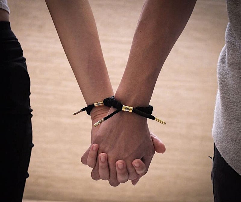 Rastaclat Braided Bracelet for Men and Women - Onyx II Black/Gold Bracelet | Adjustable Stackable & Braided by Hand (Small/Medium) - Image 3