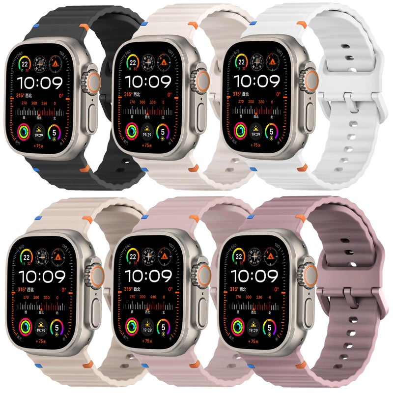 Wowstrap Sport Band for Apple Watch Ultra/3/2 Bands 49mm 46mm 45mm 44mm 42mm 41mm 40mm 38mm iWatch Wristband for Men Women,Waterproof Silicone Strap for Apple Watch Series 11 10 9 8 7 6 5 4 3 SE 3/2nd 41 45 mm - Image 1