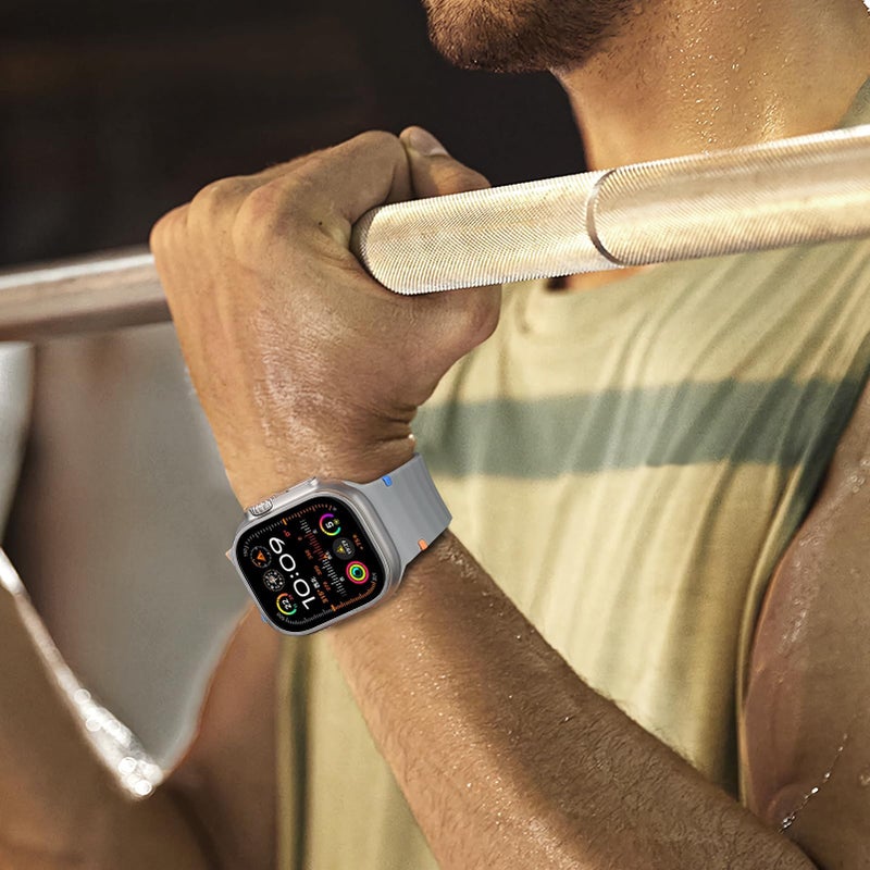 Wowstrap Sport Band for Apple Watch Ultra/3/2 Bands 49mm 46mm 45mm 44mm 42mm 41mm 40mm 38mm iWatch Wristband for Men Women,Waterproof Silicone Strap for Apple Watch Series 11 10 9 8 7 6 5 4 3 SE 3/2nd 41 45 mm - Image 5