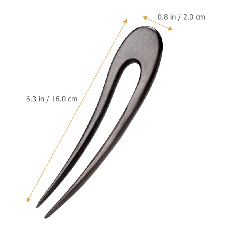 [Limited production] U-shaped Ebony Wood Hair Pin Stick for Buns Handmade Retro Hair Style Accessory for Women Safe material All condition resistant crafted quality Nationwide delivery Indoor & outdoor suitable Connectable modular Multiple useful functions Simple multi-feature practical build Global simple assemble options Trending item Selling out fast Practical build KSA market popular practical build Popular across Saudi cities Single & bulk storage compatible Multiple options All-season available stock Quick delivery Riyadh Jeddah Detachable clean Diverse purchase options Multi-use qualified quality General need oriented design Elegant design Seasonal & permanent compatible Exclusive new launch - Image 2