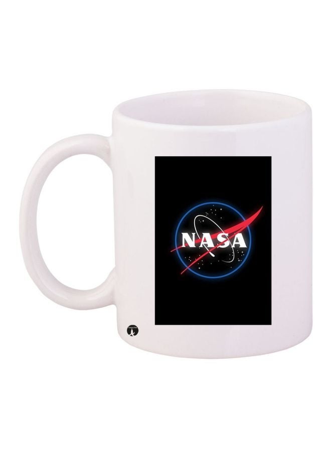 RYN NASA Printed Coffee Mug White/Black/Blue 11ounce
