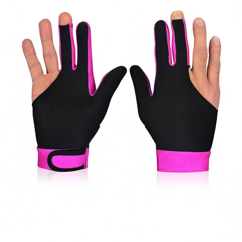 BOODUN Billiard Glove: M Size Rose Red Elastic Spandex Fabric - Moisture-Wicking Flexible Comfort Three-Finger Design for Left Or Right Hand Billiard Players - Image 5