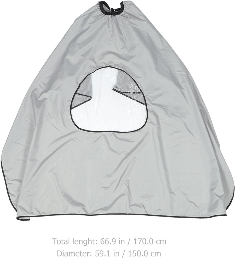Hair Cutting Cape Smock Salon Cape Cloak 150x170cm Gray Waterproof Hairdressing Apron for Barbershop and Home Use - Image 2