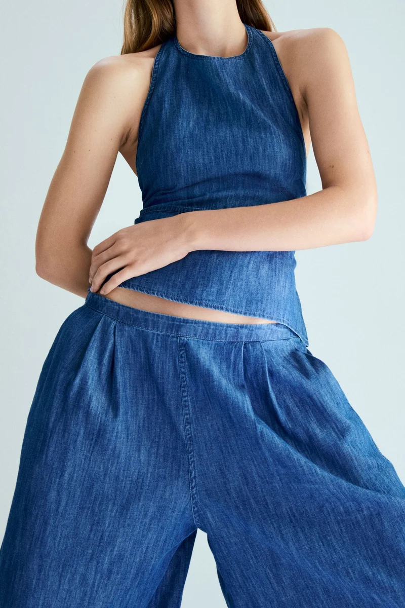 H&M Denim halterneck top