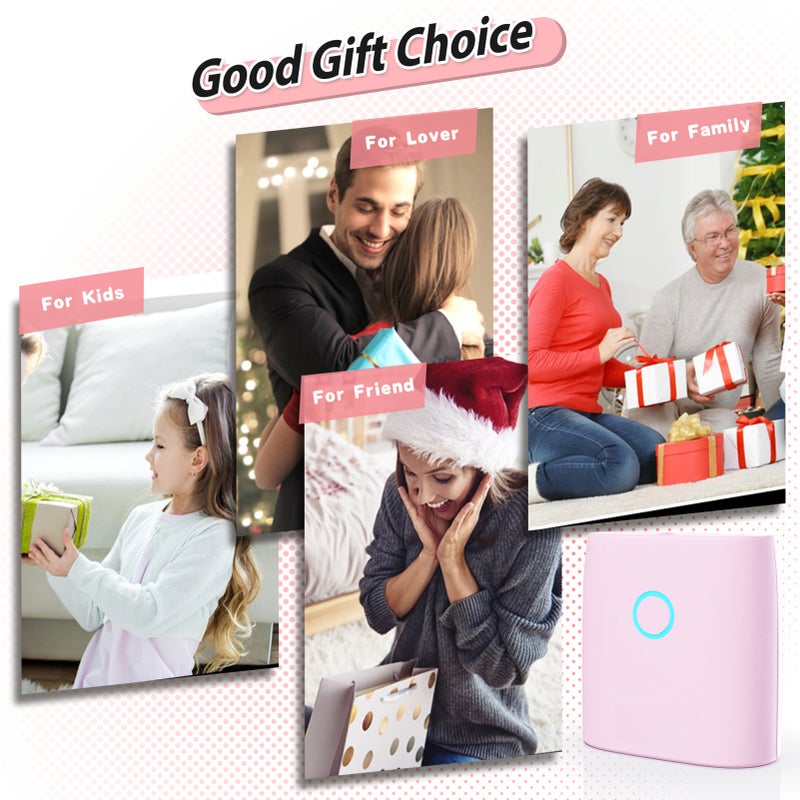 Q2 pro Mini Pocket Printer Portable Thermal Instant Photo Printing 300dpi BT Wireless Label Maker Machine APP Support Receipt Memo Inkless Sticker Notes Lists Scrapbook DIY Journal Pictures Compatible - Image 5