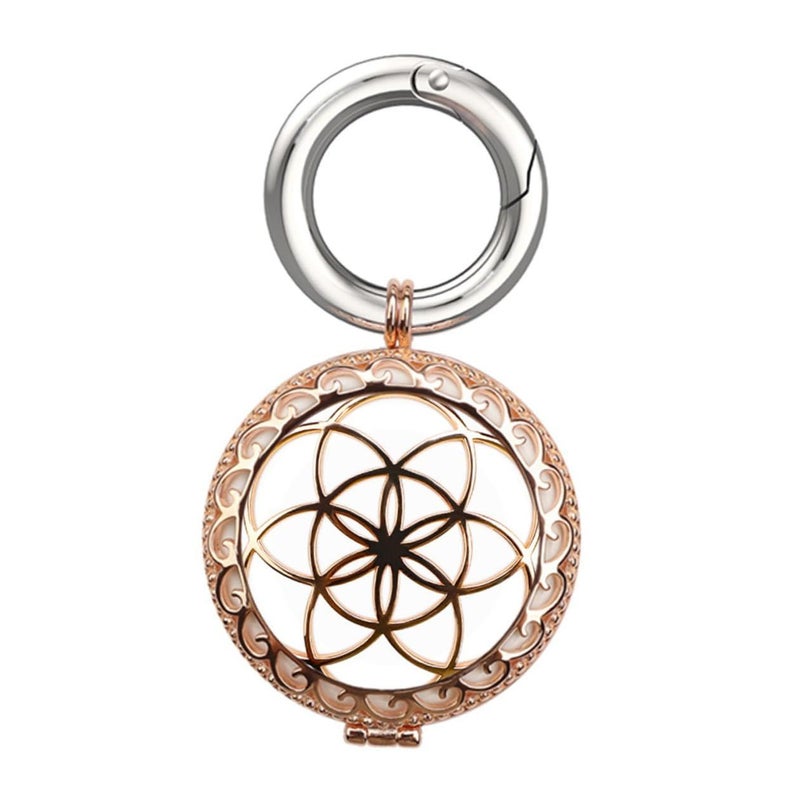 3Pcs Alloy Keychain Protective Cover Lightweight Tracer Case Hollow Out Design - Image 3