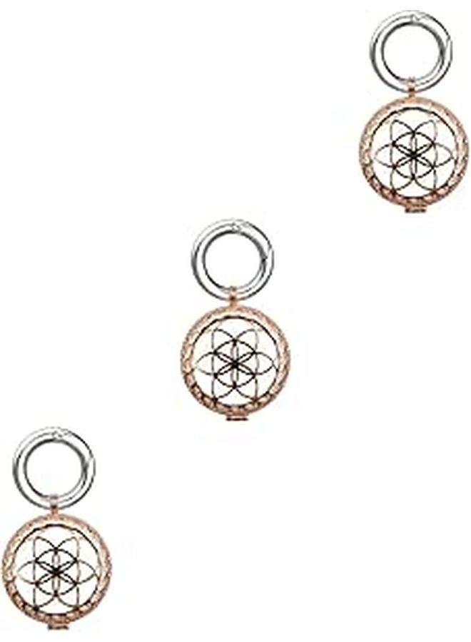 3Pcs Alloy Keychain Protective Cover Lightweight Tracer Case Hollow Out Design - Image 1