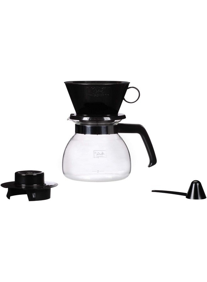Melitta Melitta Pour-Over Coffee Brewer W/ Glass Carafe, Holds 6 - 6 Oz Cups, Black - Image 2
