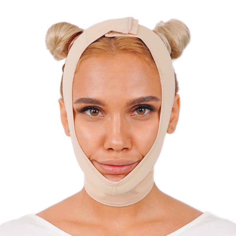 invera Chin Compression Garment After Liposuction Surgery, Neck Cover Strap Bandage - Image 2